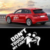 10pcs Car Sticker Do Not Touch My Car Personalised Reflective Warning Sticker(White)