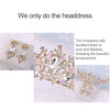 Pearl Bridal Crowns Handmade Headband Crystal Wedding Queen Crown Wedding Hair Clips(White With Earrings)