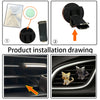Retro Cute Kitten Car Air Vent Aromatherapy Ornaments(Grey)