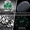 OLEVS 6607 Multi-function Men Big Flywheel Automatic Waterproof Mechanical Watch(Green)