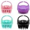 Round Hair Washing Brush Silicone Wet & Dry Multipurpose Massage Brush(Black)
