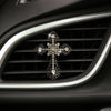 Metal Cross Car Air Outlet Decorative Aromatherapy Clip(Black)