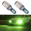1 Pair BA20D DC12V 7.8W Car LED Fog Light (Lime Green)