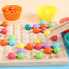 Colored Bead Flying Chess Wooden Children Board Game Educational Toy