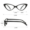 Street Stall Triangular Cat Eye Presbyopic Glasses, Degree: +350(Light Green)