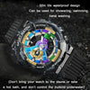 SANDA 9004 Men Symphony Dual Display Synchronous Outdoor Luminous Electronic Multifunction Watch(Black Blue)