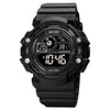 SKMEI 1778 Multifunction Dual Time Digital Display LED Luminous Men Sports Electronic Watch(Black)