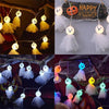 LED Halloween Decoration Luminous Cloth Ghost Ornament String Light 6m 40 Lights(Warm White)
