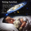 Galaxy Night Light Star Projector LED Table Lamp Children Room Decor With 12pcs Film Disc(Black)
