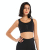Super Supportive Sport Bra Front Zipper Tights Crop Top Yoga Vest, Size: M(Black)