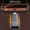 2 in 1 8 Pin to USB and Type-C Charging OTG Adapter(Grey)