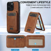 For iPhone 14 Pro Max LC.IMEEKE L3 Series Detachable RFID Card Bag Magsafe Phone Case(Brown)