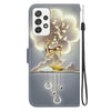 For Samsung Galaxy A53 5G Crystal Texture Colored Drawing Leather Phone Case(Sika Deer)