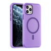 For iPhone 11 Pro MagSafe Frosted Translucent TPU + PC Full Coverage Phone Case(Dark Purple)