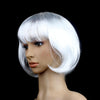 Party Cosplay Headwear Straight Short PET Wigs For Female(White)