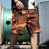 Summer Men Thin and Loose Fitting Casual Beach Shorts, Size:M(9033-Orange Camo)