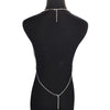 Sexy Sparkle Rhinestone Halter Necklace Bikini Beach Body Chain(Silver SKU2559)