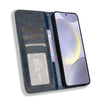 For Samsung Galaxy S24 FE 5G Magnetic Buckle Retro Texture Leather Phone Case(Blue)