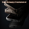 For iPhone 15 Pro Max Mechanical Armor Creative Metal Frame Aluminum Alloy Phone Case(Black)