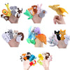 Animal Finger Dolls Plush Toys For Preschool Education, Height: 7.5cm(5 PCS/Set Cat Pet)