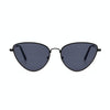 Cat Eye Sunglasses Current Trigonal Light coloured Lens Sunglasses(Black)