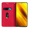 For Xiaomi Poco X3 NFC Frosted Business Magnetic Horizontal Flip PU Leather Case with Holder & Card Slot & Lanyard(Red)