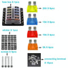 1 in 10 Out Fuse Box PC Terminal Block Fuse Holder Kits with LED Warning Indicator for Auto Car Truck Boat