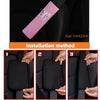 Car Seat Belt Cover Diamond Butterfly Shoulder Strap Cushion Cover 6.5x23cm(Pink White)