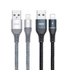 REMAX RC-152I 1m 2.4A USB to 8 Pin Colorful Breathing Data Cable(Silver)