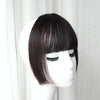 Women Fake Fringe Clip In Bangs Hair Extensions with High Temperature Synthetic Fiber(Black)