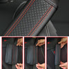 Fiber Leather Embossed Car Seat Belt Shoulder Cover Protector 6.5X23cm(Beige)