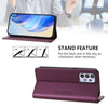 For Samsung Galaxy A32 4G RC01 Dual-Folded Magnetic Suction RFID Leather Phone Case(Violet)