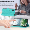 For iPhone XS Max Tulips Embossed Leather Phone Case with Lanyard(Green)