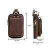 BULL CAPTAIN 028 Multi-Function Cattle Leather Waist Bag Magnetic Buckle Mobile Phone Belt Bag(Black)