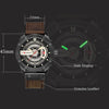 CURREN M8301 Men Military Sports Watch Quartz Date Clock Leather Wristwatch(black case red)