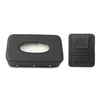 Car Litchi Texture Hanging Tissue Box Sun Visor Card Storage Clip(Black)