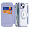 For iPhone 15 DUX DUCIS Skin X Pro Series Magsafe PC + TPU Phone Leather Case(Purple)