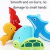 2 PCS Cartoon Three-Dimensional Puzzle Children Wooden Educational Early Education Grasping Board Toy(Ocean)