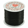 2 PCS 50m/bag 0.5mm Round Elastic Cord Beading Stretch Thread/String/Rope for Necklace Bracelet Jewelry Making(black)