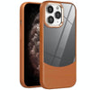For iPhone 11 Pro Litchi Texture TPU Hybrid Acrylic Phone Case(Brown)