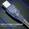 ENKAY ENK-CB128 PD 27W Type-C to 8 Pin Carbon Steel Hose Spring Fast Charging Data Cable, Length:1m(Black)