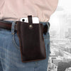 HUMERPAUL Men Leather Retro Belt Mobile Phone Bag(Khaki)