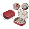 Portable Large Capacity Ring Necklace Jewelry Storage Box(Red)
