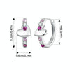 S925 Sterling Silver Platinum-plated Colorful Heart-shaped Earrings(BSE1049)