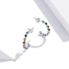 S925 Sterling Silver Rainbow Story Women Earrings