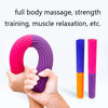 Silicone Multifunctional Fitness Bar Rehabilitation Training Arm Strength Bar Wrist Strength Forging Resistance Bar(Purple + Rose)