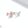 S925 Sterling Silver Clover Butterfly Women Earrings