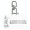 M12  OX Type 304 Stainless Steel 360 Degree Rotating 8-Shaped Chain Snap Ring Connecting Hook Swivel