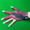 GUTENG Three Finger Thin Breathable Wear-Resistant Non-Slip Snooker Billiard Gloves, Style: Left Thumb Half Finger (Printed Black)