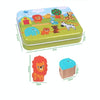 Wooden Toys Baby DIY Toy Cartoon Fruit Animal Stringing Threading Wooden Beads Toy(Animal)